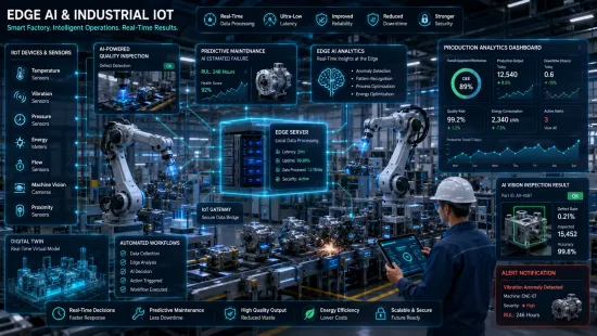 Edge AI and Industrial IoT applications in smart manufacturing